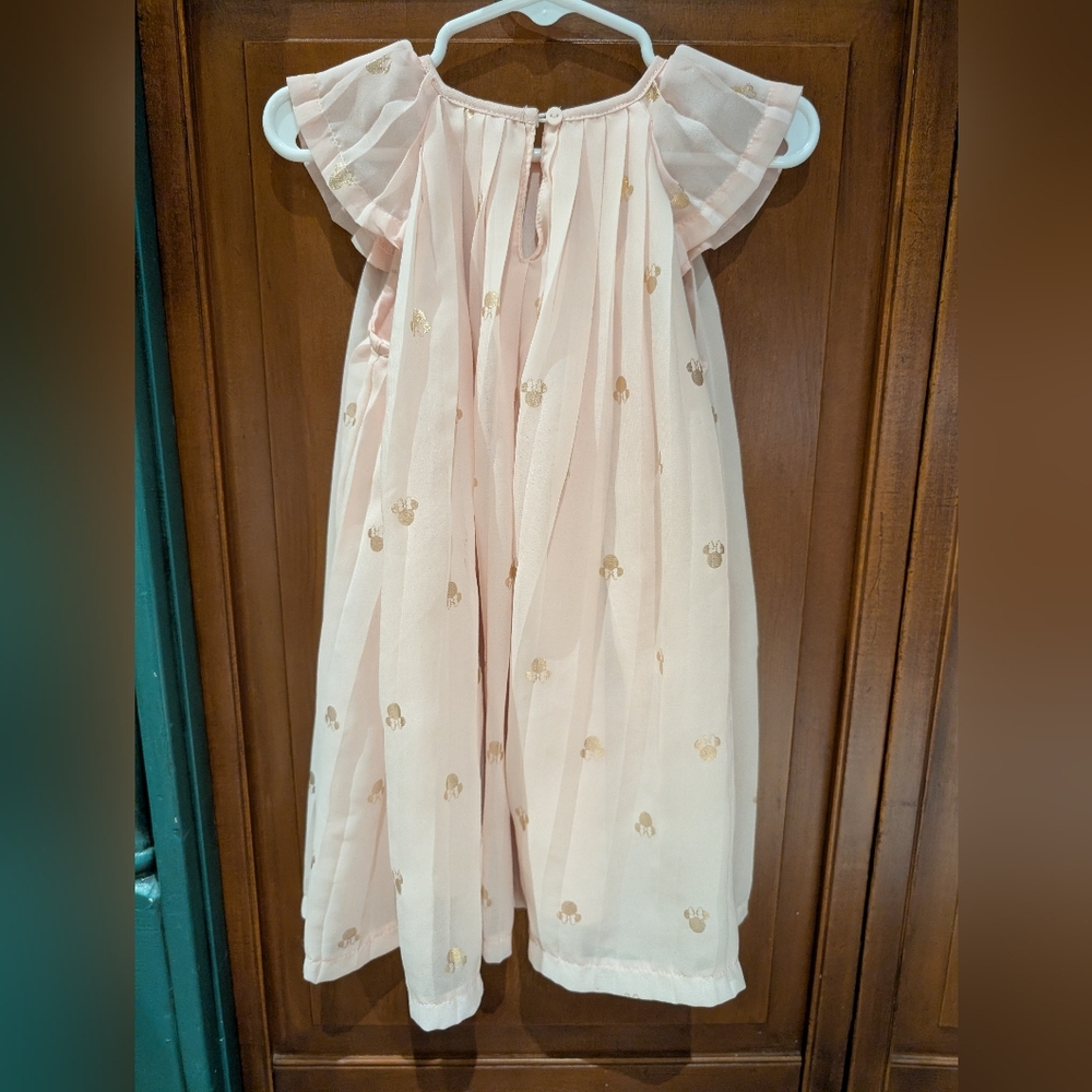 Disney Pink Dress with Gold Minnie 3T - Picture 2 of 5
